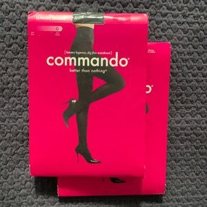 COPY - Commando luxury legwear - black opaque size XL